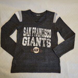 San Francisco Giants Long Sleeve V Neck Tee SF Giants Genuine Merchandise Size S